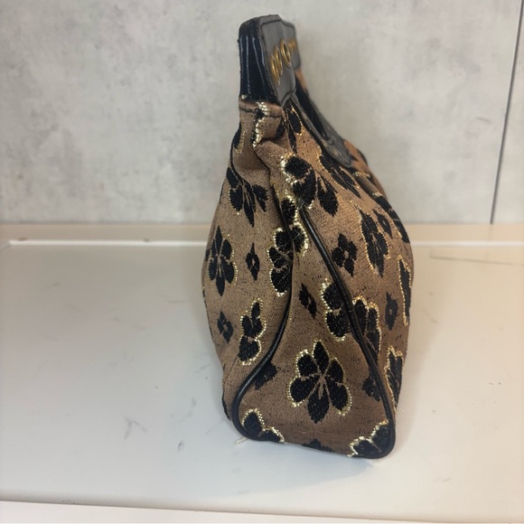 Apt. 9 Y2K Black and Brown Floral Wimsigoth Velvet Clutch - Picture 6 of 11